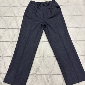 Giorgio Sant Angelo Womens Pants Blue Size 12 Career Office  100% Merino Wool